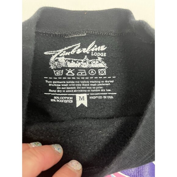 Timberline Lodge Mt Hood Oregon Official Merch Black Sweatshirt M ⛷️ - Picture 4 of 4